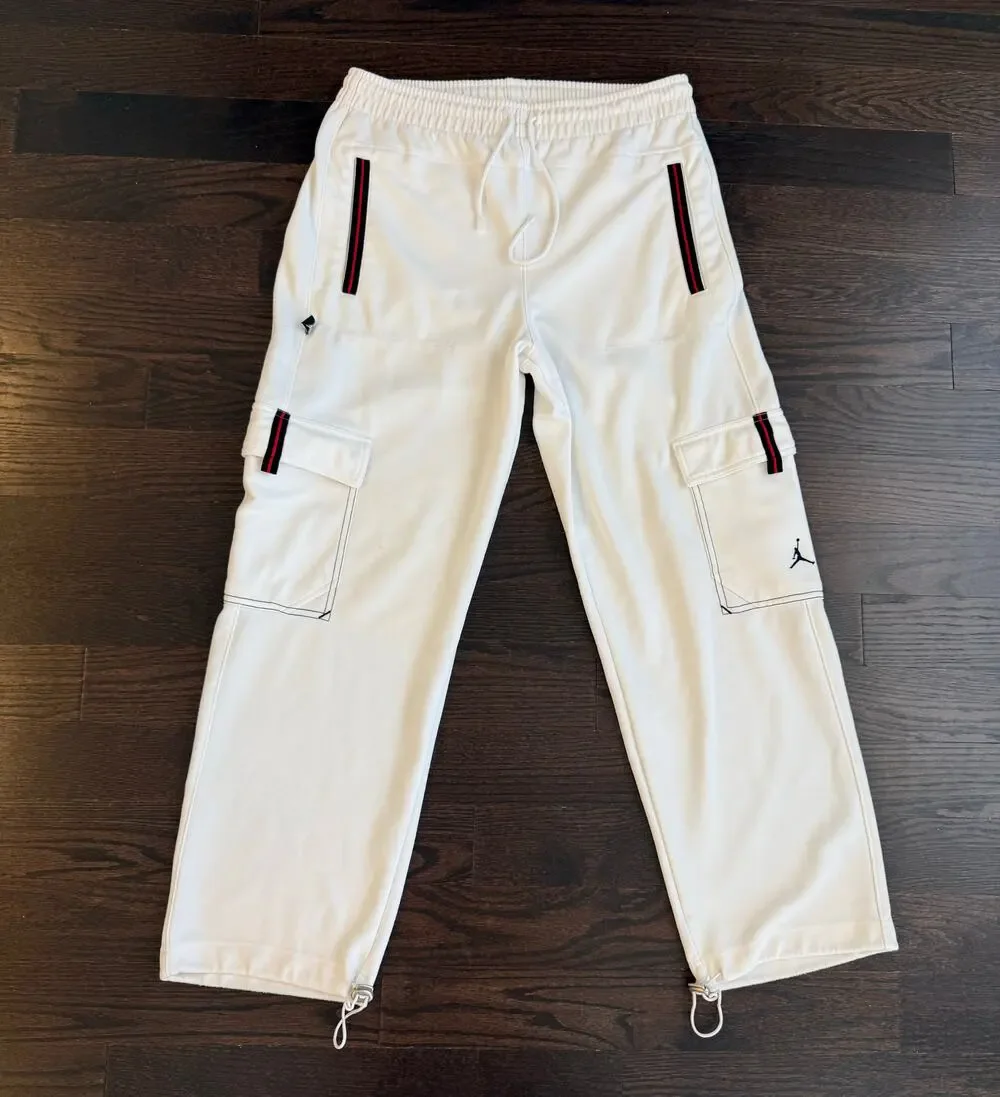 Vintage Air Jordan Y2K White Utility Cargo Track Pants (Size Small)